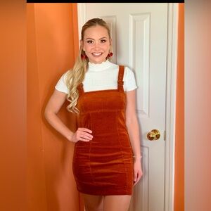 Forever 21 Rust corduroy jumper Dress SZ S